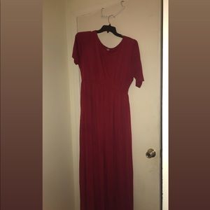 Red maxi dress